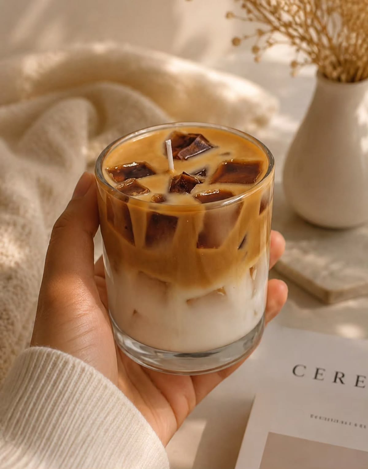 Salted Caramel Iced Latte candle by SugarBloom Candles